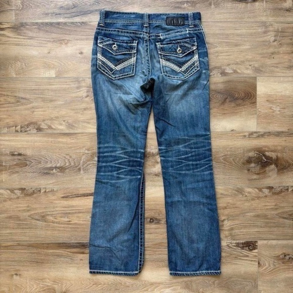 Buckle Black Men's Jeans Size 31x34 Fit No 9 Premium Denim Thick Stitch Y2K